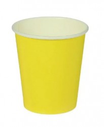 Стакан бумажный для горячих напитков 350 мл. (желтый) в коробке 1000 шт.